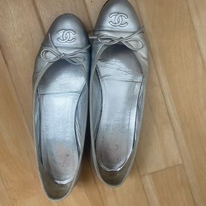 Silver Chanel Shoes from Spring 2019